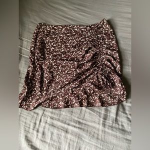 floral skirt with side tie